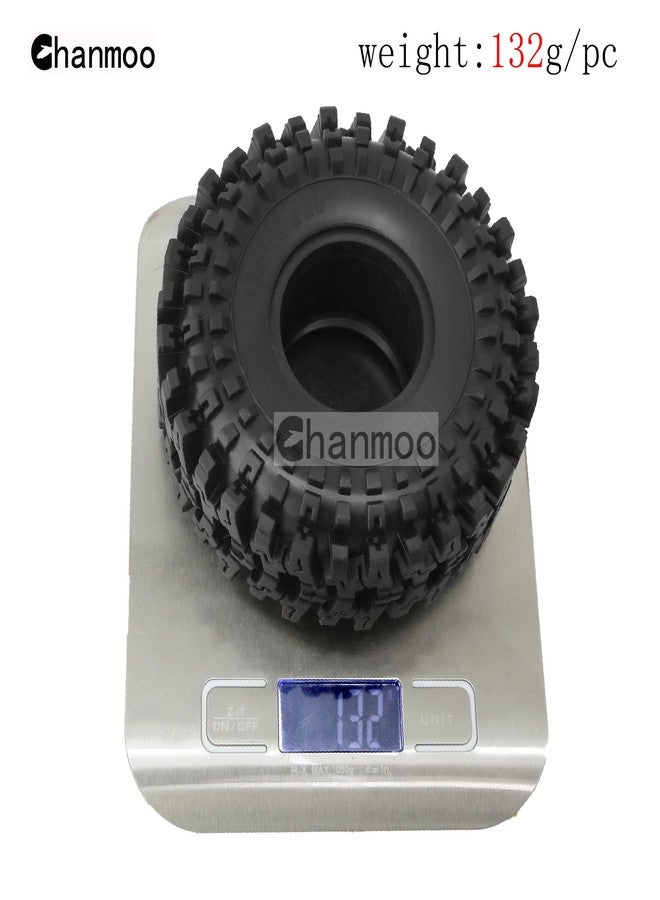 Chanmoo 1.9 RC Crawler Tires With Foam Insert 1/10 Soft Rubber Mud Grappler Wheels Tyres OD 4.72" For 1:10 Rock Crawler Car Traxxas TRX4 Axial SCX10 II RC4WD D90 TF2 Tamiya CC01 Gen8 1.9" Rims 4PCS - Image 3